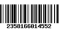 Código de Barras 2358166014552