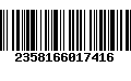 Código de Barras 2358166017416