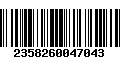 Código de Barras 2358260047043