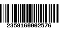 Código de Barras 2359160002576