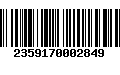 Código de Barras 2359170002849