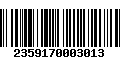 Código de Barras 2359170003013