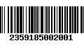 Código de Barras 2359185002001