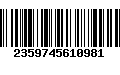 Código de Barras 2359745610981