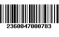 Código de Barras 2360047000783