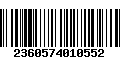 Código de Barras 2360574010552