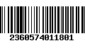 Código de Barras 2360574011801