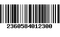 Código de Barras 2360584012300