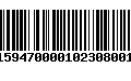 Código de Barras 236159470000102308001501