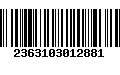 Código de Barras 2363103012881