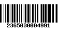 Código de Barras 2365030004991