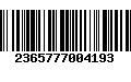 Código de Barras 2365777004193