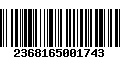 Código de Barras 2368165001743