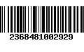 Código de Barras 2368481002929