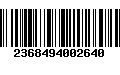 Código de Barras 2368494002640