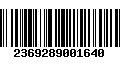 Código de Barras 2369289001640