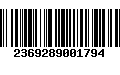 Código de Barras 2369289001794