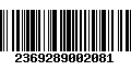 Código de Barras 2369289002081