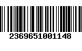 Código de Barras 2369651001148