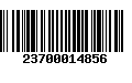 Código de Barras 23700014856