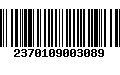 Código de Barras 2370109003089