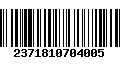 Código de Barras 2371810704005