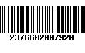 Código de Barras 2376602007920