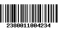 Código de Barras 2380011004234