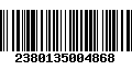 Código de Barras 2380135004868