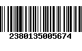 Código de Barras 2380135005674