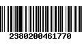 Código de Barras 2380200461770