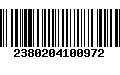 Código de Barras 2380204100972