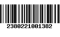 Código de Barras 2380221001382