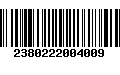 Código de Barras 2380222004009