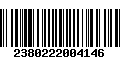 Código de Barras 2380222004146