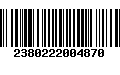 Código de Barras 2380222004870