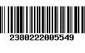 Código de Barras 2380222005549