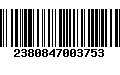 Código de Barras 2380847003753