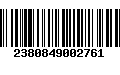 Código de Barras 2380849002761