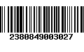 Código de Barras 2380849003027