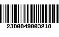 Código de Barras 2380849003218