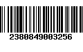 Código de Barras 2380849003256