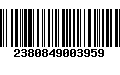 Código de Barras 2380849003959