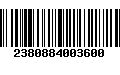 Código de Barras 2380884003600