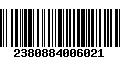 Código de Barras 2380884006021