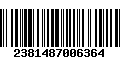 Código de Barras 2381487006364