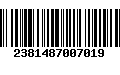 Código de Barras 2381487007019