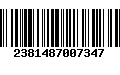 Código de Barras 2381487007347