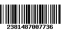 Código de Barras 2381487007736