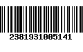 Código de Barras 2381931005141